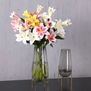Natural de alta calidad Artificial flores de la boda decoración de Casa Flor del Lirio Artificial
