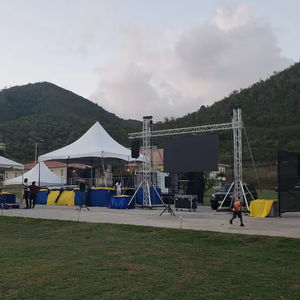 Structure de scène portable en aluminium pour concerts en extérieur avec toit en treillis et éclairage, fabriquée à Guangzhou - Product Image 1