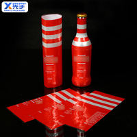 Étiquettes personnalisées pour bouteilles d'eau avec logo imprimé, film d'emballage plastique laminé PET/PVC imperméable pour bières et boissons énergisantes