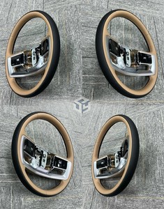Volant personnalisé <span class=keywords><strong>marron</strong></span> + noir de haute qualité pour <span class=keywords><strong>Range</strong></span> <span class=keywords><strong>Rover</strong></span> Vogue 2023 + accessoires intérieurs de volant - Product Image 5