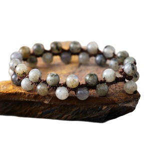 Imperial Stone Jewelry Labradorite Double Layer Hand Woven <b>Bracelet</b> <b>Adjustable</b> Friendship <b>Bracelet</b> For Gift - Product Image 5