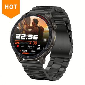 Montre connectée ronde HT48, grand écran de 1,46 pouce, appels Bluetooth, batterie de 1000 mAh, surveillance du sommeil et de l'exercice, lampe de poche, étanche IP68 - Product Image 2