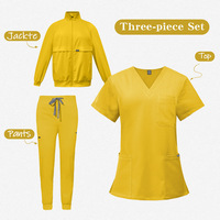 Ensemble de blouses/chemises médicales unisexe en polyester tissé ultra-doux, extensible dans les quatre sens, de qualité supérieure, avec détection d'aiguilles, pour uniforme médical et hôpital
