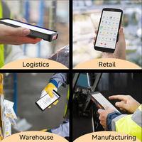 PDA robuste Android 15 portable 4G WiFi 2.4GHz/5.0GHz avec écran 6 pouces, lecteur de codes-barres 2D QR RFID NFC et Google Play