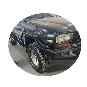 عتبات جانبية فولاذية سوداء للطرق الوعرة 4×4، قضبان حماية جانبية، مصد جانبي لسيارة لاند كروزر سلسلة 80 طراز LC80 FJ80 1990-1997 - Product Image 2