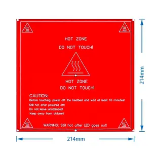 Hot Sale 1PCS Red PCB Heated Heat bed Heatbed MK2B Upgraded MK2A for Mendel RepRap CNC 3D printer Hot Bed HotBed Support 12V 24V