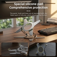 Vente en gros 360 °   Support de tablette rotatif en aluminium, support de bureau pliable réglable, logo personnalisé