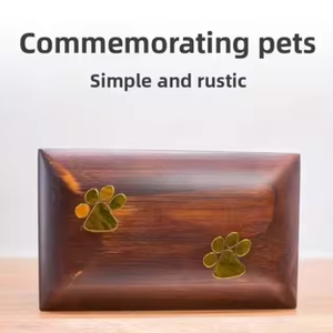 Urne carrée anti-humidité <span class=keywords><strong>pour</strong></span> animaux de compagnie avec gravure de patte, <span class=keywords><strong>pour</strong></span> chats et chiens, fournitures funéraires, <span class=keywords><strong>cercueil</strong></span> commémoratif <span class=keywords><strong>pour</strong></span> petits animaux - Product Image 2