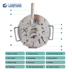 Настольный двухслойный реактор с стеклянной рубашкой для культивирования спирулины, дрожжевого белка, микелия, молочной кислоты, растительных тканей - Product Image 4