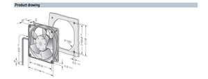 Ventilador Axial Compacto AC4300H de 119 mm, 3400 RPM, 120 CFM, 12 W, 85-265 V CA, con Rodamiento de Bolas, IP20, Alta Velocidad, para Ventilación de Gabinetes - Product Image 4