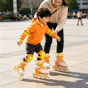 Patins à roulettes ajustables pour enfants, avec réglage par bouton, <span class=keywords><strong>roues</strong></span> PU lumineuses, pour garçons et filles débutants, pour l'extérieur - Product Image 3
