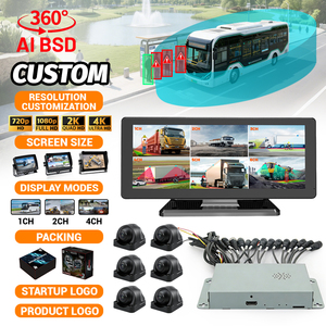 ระบบกล้องมองภาพรอบทิศทาง 360 องศา 3 มิติ พร้อม AI สำหรับจุดบอด (ADAS, DSM, BSD)  จอภาพ MDVR ขนาด 12.3 นิ้ว 4-6 ช่อง  ระบบบันทึกภาพ DVR  มองภาพแบบ Bird <span class=keywords><strong>View</strong></span> สำหรับรถบัส - Product Image 2