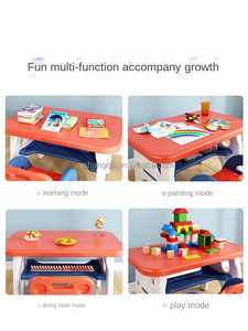 Ergonomic Bắc Âu Trẻ Em Của Nghiên Cứu Bảng Ghế Đặt Bé Có Thể Gập Lại Nhựa Hoạt Động Bàn Cho Phòng Ngủ Phòng Khách Trường Mall Sử Dụng - Product Image 5