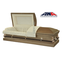 Ataúd de acero de alta calidad, suministros funerarios baratos, 20ga, venta al por mayor, Internacional