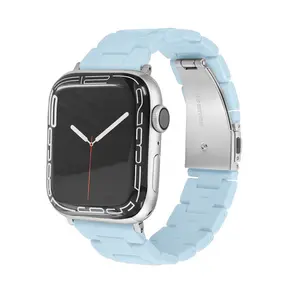 畅销苹果手表超舒适透明电脑树脂表带皮肤友好腕带8种不同尺寸可供选择