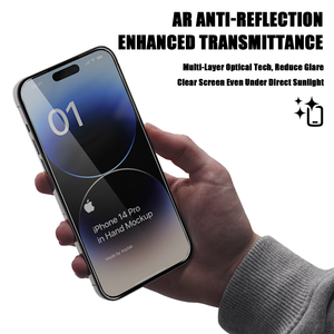 Protector de Pantalla de Vidrio Templado 9H Anti-Espía y Privacidad Golden Diamond para iPhone 16 11 15 Pro Max, Anti-Huellas, Sin Burbujas, <span class=keywords><strong>Kit</strong></span> de Fácil Instalación - Product Image 6