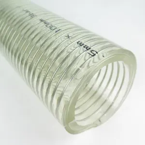 Tuyau d'hélice de conduit transparent Flexible en spirale de fil d'acier de PVC pour l'extraction de la poussière