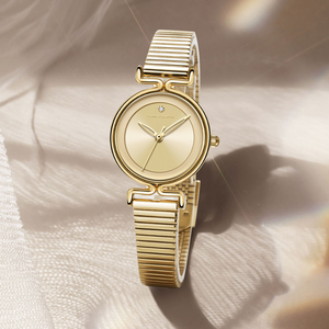 Montre pour femme en acier inoxydable de luxe avec logo personnalisé, cadran personnalisé, étanche 10 ATM, mouvement à quartz, montre-bracelet de marque, montre féminine unique - Product Image 3