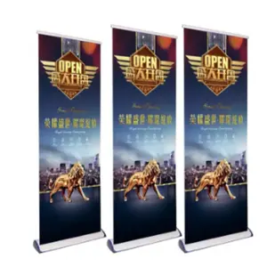 Easy up and folding aluminum roll up stand roll up banner digital roll up banner stand