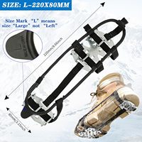YTD Certifié CE, 2 paires de crampons universels antidérapants en acier inoxydable et caoutchouc pour bottes, pour la marche sur la neige en hiver