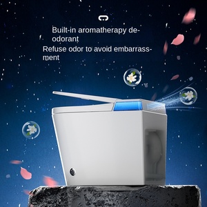 WC intelligent pour petit appartement avec couvercle automatique intégré, protection en mousse intégrée, en acier inoxydable, mural, pression <span class=keywords><strong>d</strong></span>'<span class=keywords><strong>eau</strong></span> - Product Image 2