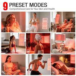 Pannello per Terapia a <span class=keywords><strong>Luce</strong></span> Rossa e Infrarossi a 5 Lunghezze d'Onda LED per Uso Domestico, Salone, Sauna e Cura del <span class=keywords><strong>Corpo</strong></span> - Product Image 4