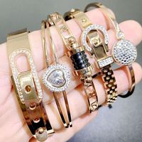 Fantaisie mode en acier inoxydable charme bracelet bracelet bijoux femmes anti-allergie dames manchette non-fading bracelets accessoires