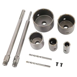 Set di 9 punte da trapano a tazza in acciaio ad alto tenore di carbonio con attacco <span class=keywords><strong>SDS</strong></span> Plus/Max, 300 mm, per fori su marmo da 30-100 mm, misura metrica, per foratura ad alta velocità - Product Image 5