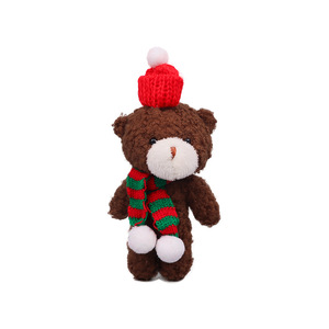 Lindo Oso de Peluche Navideño con Mochila, Colgante y Llavero, Relleno de Algodón PP, Pequeño Regalo Festivo - Product Image 5