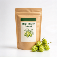 Extrait de fleur de houblon en poudre de qualité alimentaire, fourni par l'usine