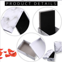 B648 Bijoux Cadeau En Vrac Petit Emballage Boîtes Bracelet Collier Anneau Boucle D'oreille Mini Marbre Carton D'affaires De Mariage Marbre Boîte