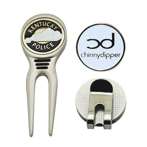 Hot Bán Biểu Tượng Tùy Chỉnh Có Thể Gập Lại Có Thể Thu Vào Swith Lưỡi Golf <span class=keywords><strong>Divot</strong></span> Pitch Ngã Ba Công Cụ Với Từ Bóng Đánh Dấu Golf Pitchforks - Product Image 4