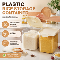 Gigantic Rectangular Plastic Rice Storage Container Home Use Large 20-Pound Sealed Insect-Proof Moisture-Proof Container
