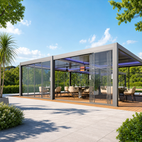 Pergola bioclimatique motorisée en aluminium robuste, grande taille, toit à lames hautement personnalisable, gazebo, solution complète d'ombrage pour terrasse
