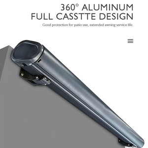 <span class=keywords><strong>Toldo</strong></span> Retráctil de Pared Hanrui, Moderno y de Lujo, con Control Remoto Eléctrico, de Aluminio y PVC, con Protección UV, Tipo Cassette Completo - Product Image 2