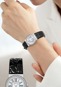 Caloric King Elegant Rose Gold Montre à quartz pour femme avec cristaux clairs 30mm Grand cadran Affichage Simple Montre-bracelet décontractée - Product Image 5