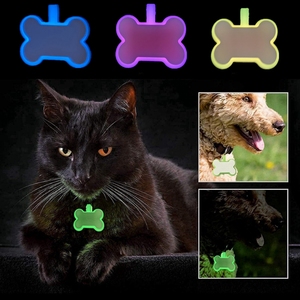 Kit de Etiqueta de Silicona para Perro con Forma de Hueso, Logotipo Personalizado con Láser, Brilla en la Oscuridad, con Cordón de Silicona - Product Image 5