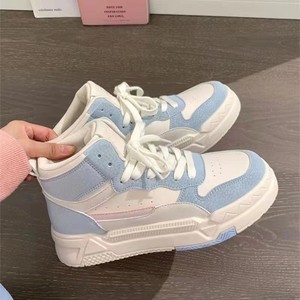 Nouvelles baskets montantes d'automne et d'hiver, style universitaire, couleur blanche - Product Image 5