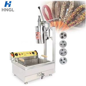 Máquina Manual para Hacer Churros sin Electricidad, Extrusora Vertical de Churros Españoles de Acero Inoxidable 304 con 6 Formas y Tolva de 5L - Product Image 5