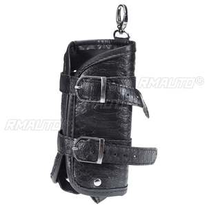 Alforjas para Motocicleta, Estilo Cocodrilo, Bolsas Laterales para Herramientas y Equipaje, Bolsa Lateral de Almacenamiento, Cuero PU Negro, Equipo de Protección Universal - Product Image 6