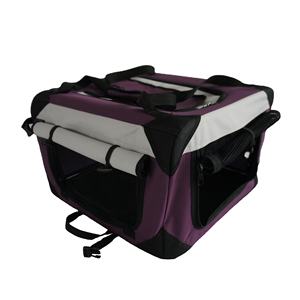 Stable Steel Frame Pet Soft Crate Portable Collapsible Dog <b>Cat</b> Carrier with Anti-Scratch Mesh Mat Indoor Outdoor Use - Product Image 2