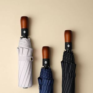 Parapluie promotionnel d'affaires pliant automatique en trois sections, personnalisé, arc-en-ciel, anti-UV, diamètre ouvert 130 cm, imperméable et coupe-vent, vente en gros - Product Image 1