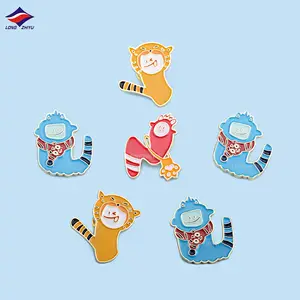 Longzhiyu Zinc Alloy Pin Badges Factory Cheap Custom Metal Anime Soft Enamel Pins Wholesale Cute Cartoon Logo Lapel Pins