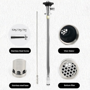 Pompe verticale à vis pour fûts de miel à haute viscosité en acier inoxydable 316, de qualité alimentaire, pour fûts de liquides épais - Product Image 3