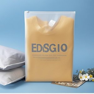 Matte Zipper <strong>Bags</strong> for Clothing Packaging Custom Design <strong>Bulk</strong> Stock High-Quality Material for US Market - Product Image 1
