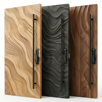 Portes pivotantes en bois massif personnalisées, nouvelles, de sécurité, modernes, pour grande villa, porte extérieure en bois, entrée principale