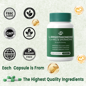 Haccp OEM L-Ergothioneine, 6X Ergothioneine Longevity Immune Support, Heart Health & Brain <b>Supplement</b> - Product Image 3