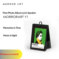 MORRORART Time Album Y1 Haut-parleur à paroles avec sous-titres flottants pour V5.2, Calendrier audio, Cadre photo, Appareil intelligent, Alimentation CA