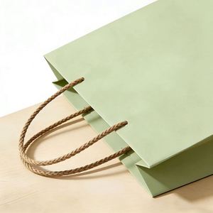 Custom-Printed Logo Size Eco-Friendly Kraft Paper Shopping Bags Luxury Gift & Retail <b>Packaging</b>, Multiple Colors Available - Product Image 3