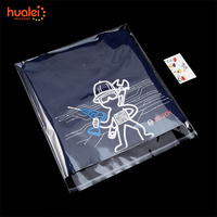 Sacs transparents personnalisés en cello imprimés de t-shirts transparents pour vêtements sacs en plastique polypropylène Opp avec joint auto-adhésif